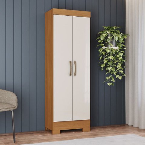 Armário Multiuso 2 Portas 3 Prateleiras Layla Gold Casa 812