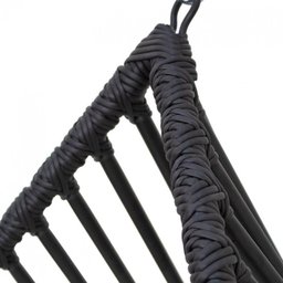 Cadeira Balanço Ninho Suspenso Gota Almofada Impermeável Acesse Móveis Preto C- Branco Gelo - 3