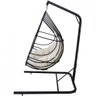 Cadeira Balanço Ninho Suspenso Gota Almofada Impermeável Acesse Móveis Preto C- Branco Gelo - 2