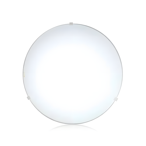 Plafon Clean 2 Luzes G-cristais Transparente 30cm Bronzeart