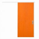 Ver imagem 2 de Porta Correr Lisa Padrão Imbuia Trilho Embutido Concha 72x210cm Direito Marrom Rodam