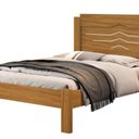 Ver imagem 2 de Cama de Casal 100% MDF 103,5cm x 144cm x 195cm Sofia Bege/Nature/Off White