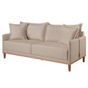 Ver imagem 1 de Sofá Living Fixo 2 Lugares Madri Linho Bege Claro 1,80m
