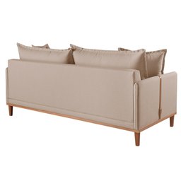 Sofá Living Fixo 2 Lugares Madri Linho Bege Claro 1,80m - 2