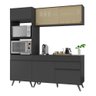 Armário de Cozinha Compacta 3 peças MP3695.895 Veneza Preto - 3