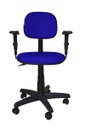 Ver imagem 2 de Cadeira Secretaria Bolt com Braco Regulavel - Couro Sintetico Corano - Azul