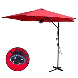 Ombrelone Lateral 2,70m Importway IWOBLL270VM Vermelho com Led e Manivela - 1