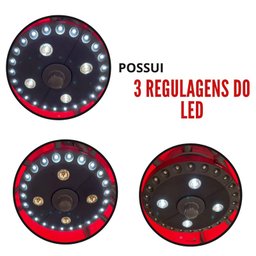 Ombrelone Lateral 2,70m Importway IWOBLL270VM Vermelho com Led e Manivela - 4