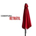 Ver mais imagens de Ombrelone Lateral 2,70m Importway IWOBLL270VM Vermelho com Led e Manivela