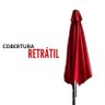 Ombrelone Lateral 2,70m Importway IWOBLL270VM Vermelho com Led e Manivela - 8