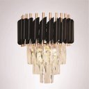 Ver imagem 1 de Arandela Queen Metal Preto 2xe14 Cristal 24x31cm Bivolt