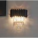 Ver imagem 2 de Arandela Queen Metal Preto 2xe14 Cristal 24x31cm Bivolt