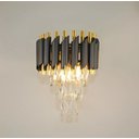 Ver imagem 3 de Arandela Queen Metal Preto 2xe14 Cristal 24x31cm Bivolt