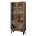 Ver imagem 2 de Cristaleira 70 Cm 2 Portas de Vidro com Pés Trapézio Rustic/marrom Madesa