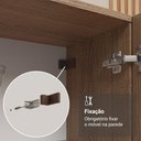 Ver mais imagens de Cristaleira 70 Cm 2 Portas de Vidro com Pés Trapézio Rustic/marrom Madesa