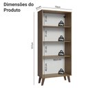 Ver imagem 3 de Cristaleira 70 Cm 2 Portas de Vidro com Pés Trapézio Rustic/marrom Madesa