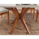 Ver imagem 7 de Conjunto: Mesa de Cozinha Donna C/ Tampo Madeirado C/ Vidro 120cm e 4 Cadeiras Rainha Natural -