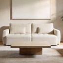 Ver imagem 6 de Sofá 2 Lugares Retrátil Reclinável para Sala de Estar 170cm Siloé K01 Veludo Bege - Lyam Decor