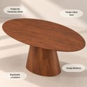 Ver imagem 5 de Mesa de Jantar Oval Organica Genebra Madeira Cinamomo 25mm Castanho 1.40x0,9