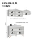 Ver imagem 3 de Armário de Cozinha Compacta 190cm Reims Madesa 09 Branco