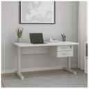 Ver imagem 1 de Mesa Escritório 1,50×0,60m c/ Gavetas – Cinza/Cinza - 53082
