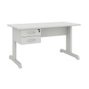 Ver imagem 6 de Mesa Escritório 1,50×0,60m c/ Gavetas – Cinza/Cinza - 53082