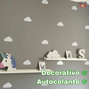 Ver imagem 3 de Adesivos de Parede Decorativo Infantil Nuvem Branca Quarto Clássico 100un