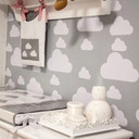 Ver imagem 1 de Adesivos de Parede Decorativo Infantil Nuvem Branca Quarto Clássico 100un