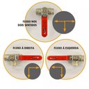 Ver imagem 2 de Válvula Esfera 3 Vias em T Alavanca 2 Ivm Italy