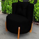 Ver imagem 2 de Kit 2 Poltronas Orgânica Curva Luna Boucle Preto - Montanaris Decor