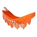 Ver imagem 1 de Rede de Descanso Dormir Casal Laranja Reforçada Gigante 100% Algodão