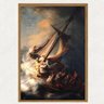 Quadro Moldurado Rembrandt Cristo na Tempestade da Mar Galiléia - 2