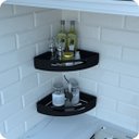 Ver imagem 1 de Kit 2 Porta Temperos e Condimentos de Parede Preto Multiuso