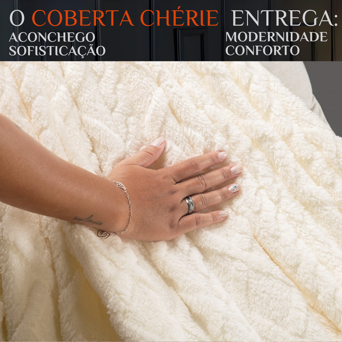 Cobredom Cobertor Grosso Chérie Queen Size Super Fofinha Aura:off White - 3