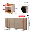 Ver mais imagens de Kit 2 Mesinhas Suspensa Compacta Cabeceira Estofada Cama Box Queen Size 1,60 Proteção Parede - Rpm