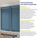Ver imagem 7 de Armário Aéreo Planejado Duplo 80cm Soho CabeCasa MadeiraOriginals Branco/Azul