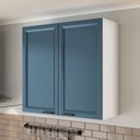 Ver imagem 1 de Armário Aéreo Planejado Duplo 80cm Soho CabeCasa MadeiraOriginals Branco/Azul