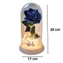 Ver imagem 3 de Luminária Love a Rosa Encantada Azul 28 Cm Presente de Natal Presente para Namorada Amor Lindo Bouti