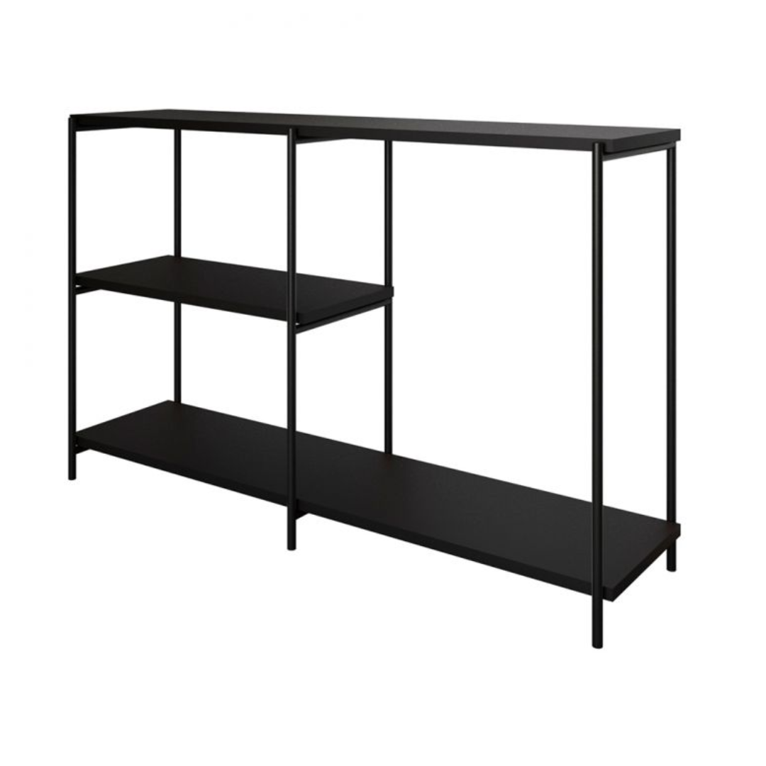 Aparador Duplo Preto 120 Cm - 2