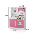 Ver imagem 6 de Cozinha Infantil Completa com Armário Fogão Pia e Microondas Brinquedo Educativo:rosa