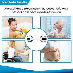 Barra De Apoio Ventosa Kit 2 Und Alça Multiuso Portatil Acessivel Idoso Gestante Banheiro Varanda - 14 Barra De Apoio Ventosa Kit 2 Und Alça Multiuso Portatil Acessivel Idoso Gestante Banheiro Varanda - 14