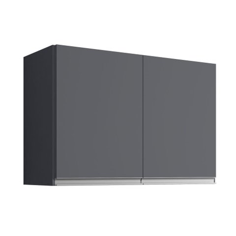 Armário Aéreo Cozinha Andréia 80cm 2 Portas Multiuso Mdp Funcional Cinza - Desk Design