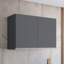 Ver imagem 2 de Armário Aéreo Cozinha Andréia 80cm 2 Portas Multiuso Mdp Funcional Cinza - Desk Design