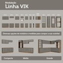 Ver imagem 3 de Armário Aéreo 70 Cm 2 Portas Rustic/cinza Vik Madesa