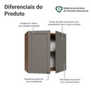 Ver imagem 7 de Armário Aéreo 70 Cm 2 Portas Rustic/cinza Vik Madesa