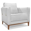 Ver imagem 2 de Kit 2 Poltronas e Sofá Living 2 Lugares 1,90m Vega Linho Cas