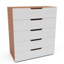 Ver imagem 2 de Cômoda Madri com 5 Gavetas 90x104cm Branco/Freijó 250699