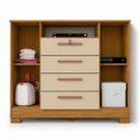 Ver imagem 6 de Cômoda Sapateira Essence 4 Gavetas 2 Portas Multiuso Moderno Quarto