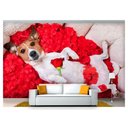 Ver imagem 1 de Papel De Parede Animais Cachorro Romantico 3D Anm174