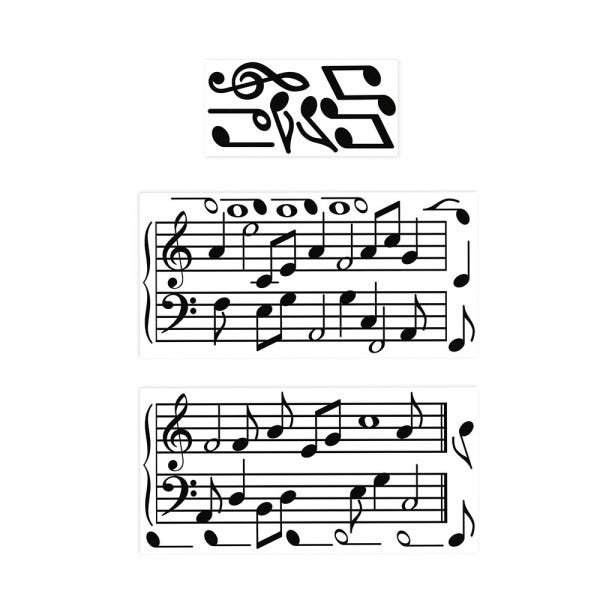 Adesivo de Parede 3D Adesif Notas Musicais - 1